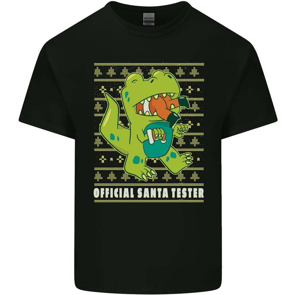 Christmas Official Santa T-Rex Dinosaur Mens Light Cotton T-Shirt Unisex T-Shirt XL