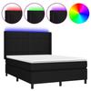 VidaXL Sommier à Lattes de Lit avec Matelas et LED, Lit Rembourré, Lit Double, Lit Adulte de Chambre à Coucher Intérieur, 3138319