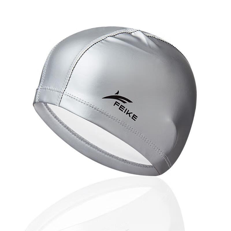 WEZHO Solid Color PU Fabric Swimming Cap