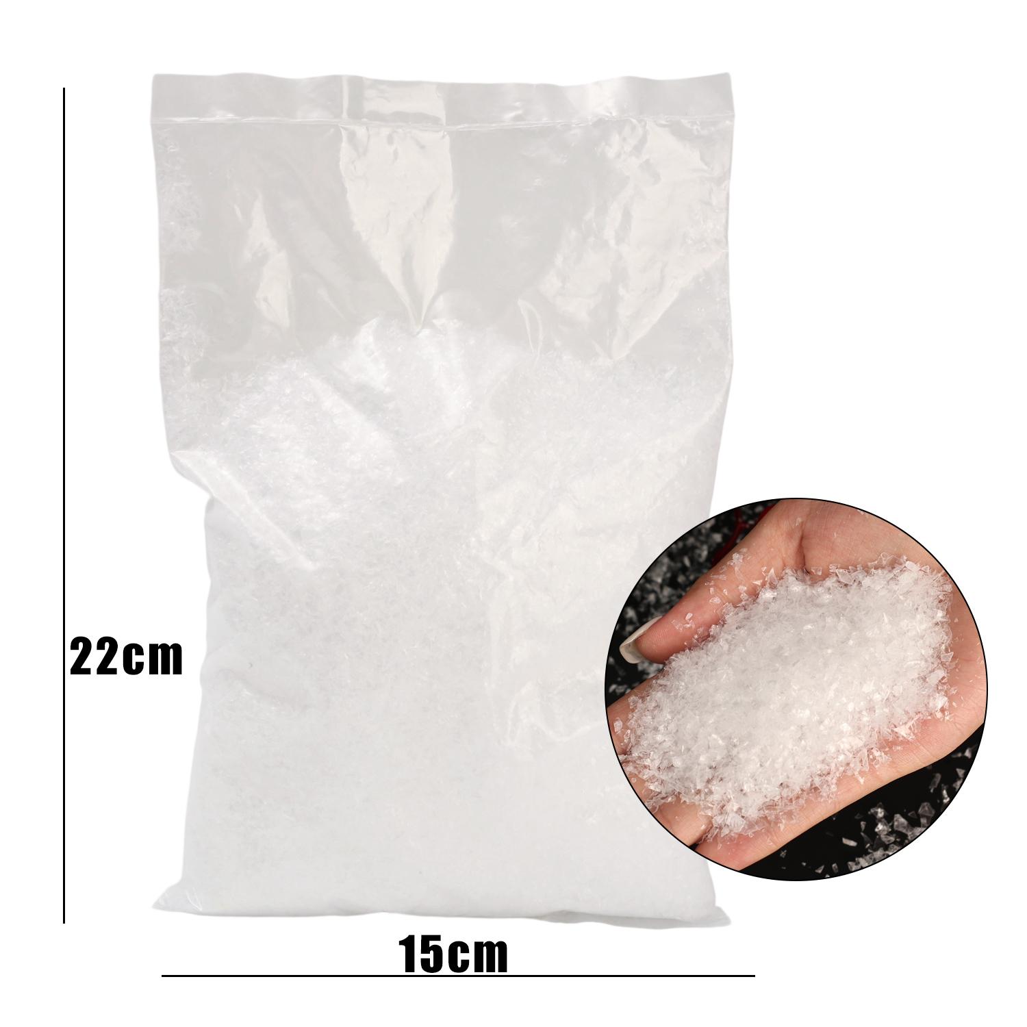 

600/200g Christmas White Colorful Artificial Snow Powder Fluffy Fake Snowflakes Snowpowder Xmas Tree Winter Scene Party Decor 200g- (1bag)