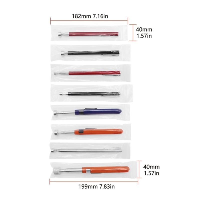 Tragbarer Mini-Teleskop-Magnetmagnetstift, handliche Werkzeugkapazität zum Aufnehmen von Mutternbolzen, ausziehbarer Tonabnehmerstab