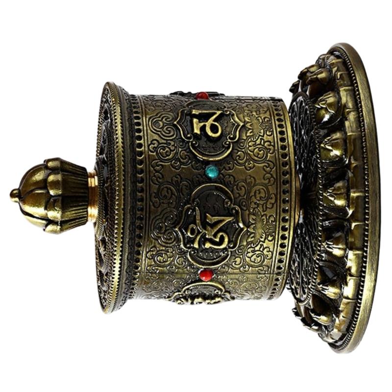  Tibetan Prayer Wheel Table Prayer Wheel Buddhas Scriptures Prayer Wheel for Praying Blessing Meditations Healings Yogas