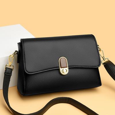 Borsa da donna alla moda e semplice a spalla singola, borsa a tracolla, borsa da mamma in morbida pelle casual da donna di grande capacità