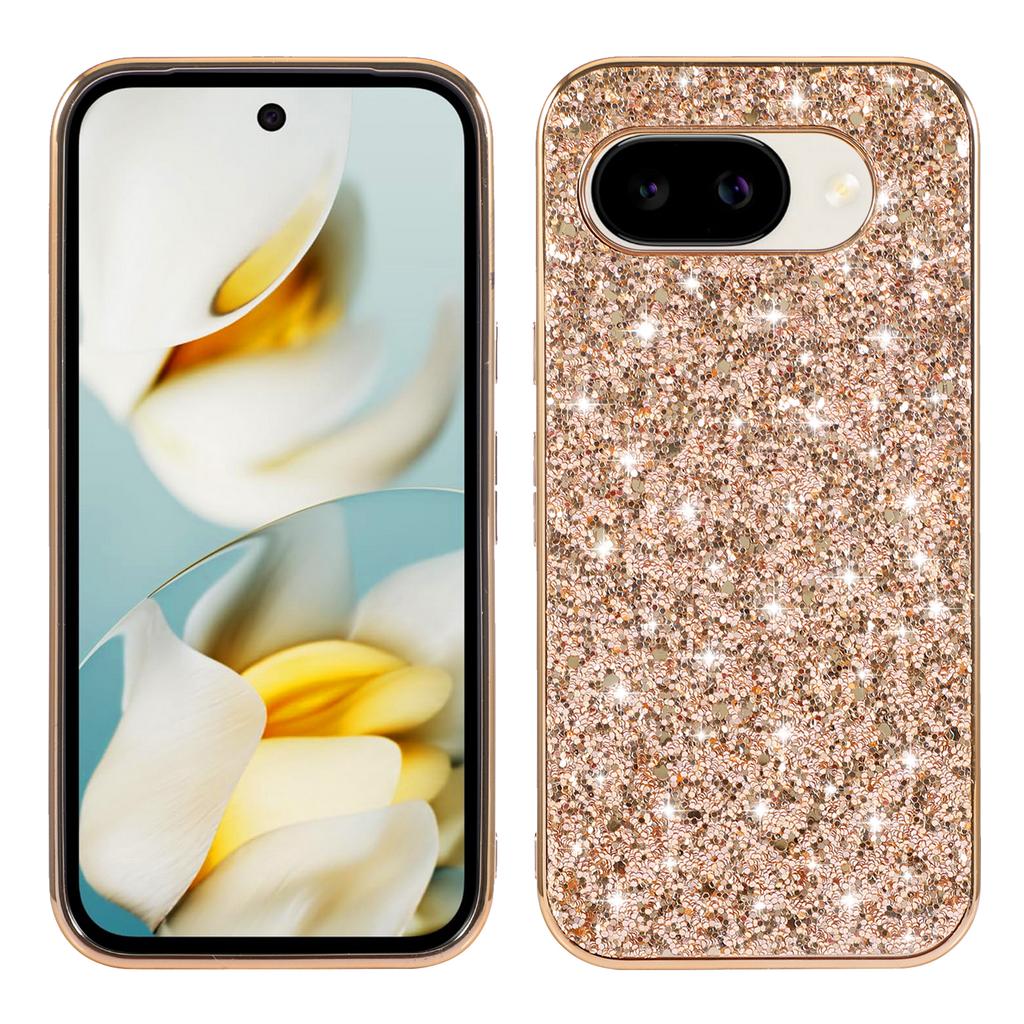 For Google Pixel 10a Case Electroplating TPU + PC Sparkling Glitter Phone Back Cover