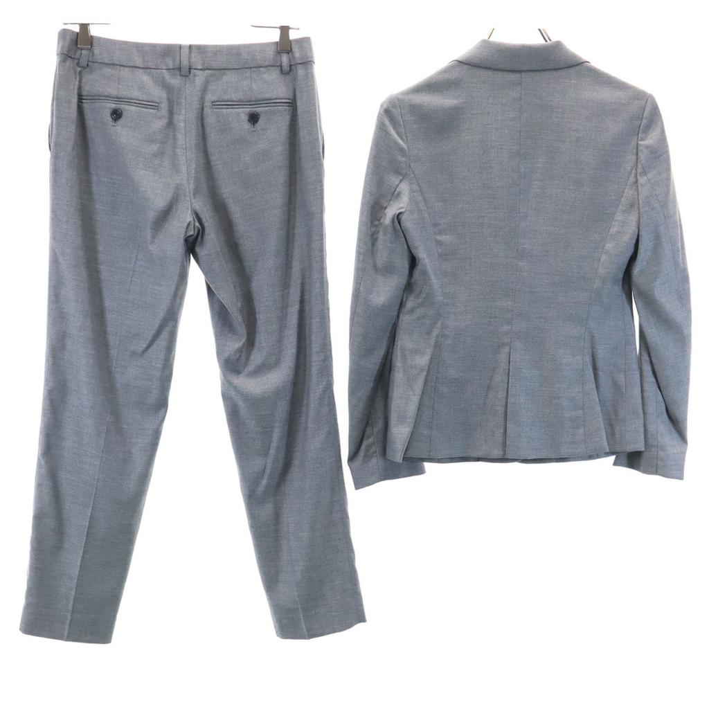 Demi-Luxe BEAMS Wool Blend Pants Suit Setup 38/40 Gray Women Used