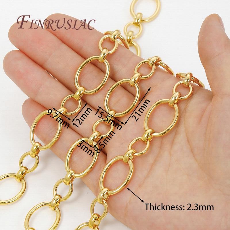 0.5-1 Meter 18K Gold Plated Brass Heart Chain,Bulk Cable Chains For Necklaces Accessories,DIY Jewelry Chains For Needlework