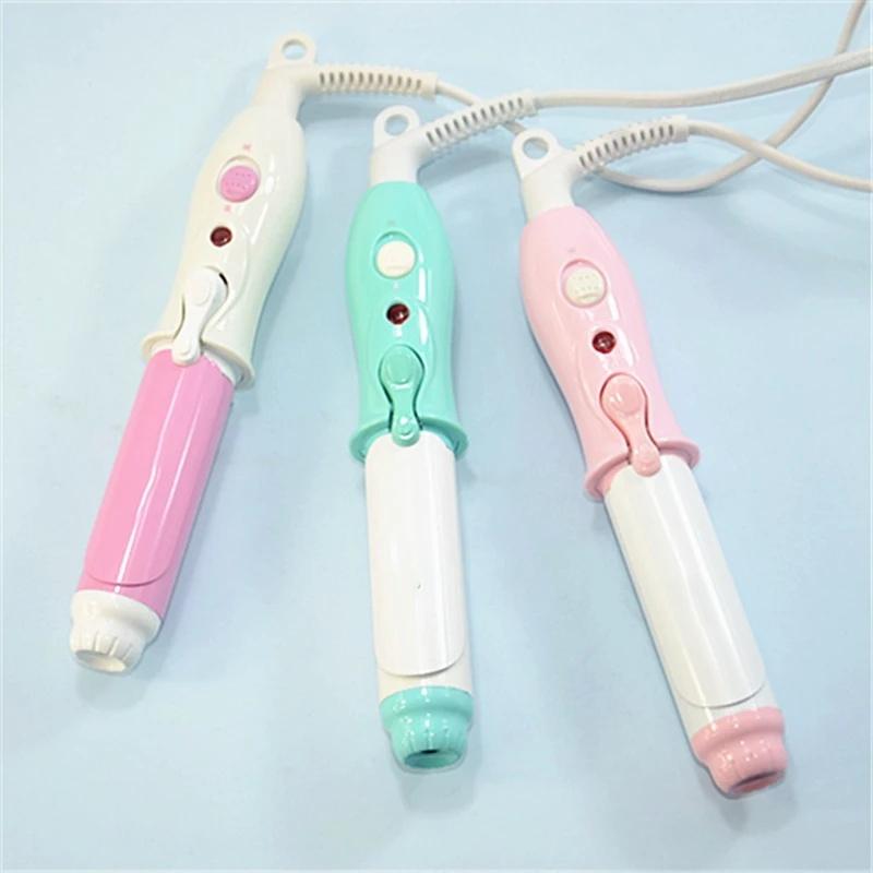 110-240V Portable Travel Electric Mini Hair Curler Curling Iron Fast Small Tourmaline Ceramic Wavy Tong Hair Styling Tool