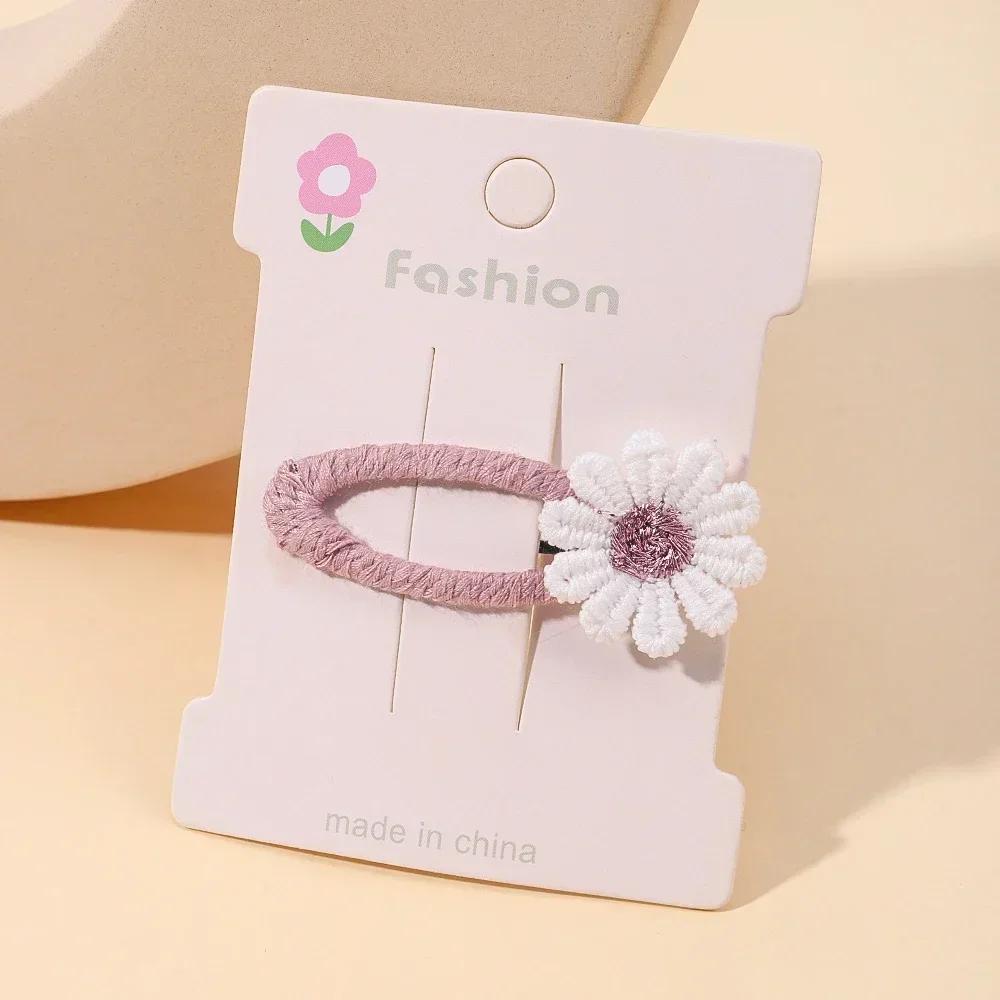 1/2/5 set Ins Daisy Flower Hair Clips Baby Girl Hairpins for Kids Lace White Barette Princess Hooks Infant Accessories Korean