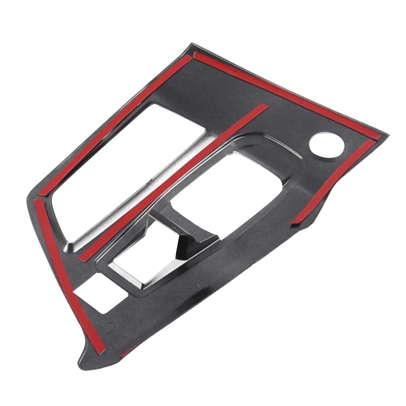 Car Gear Shift Panel Cover Decoration Trim Styling Carbon Fiber Silver For Peugeot 3008 GT 5008 2016- 2018 For Left Hand Driver