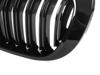 BMW X3 F25 14-17 griglie tra i fari (reni) set sinistra + destra DOPPIA BARRA NERA LUCIDA