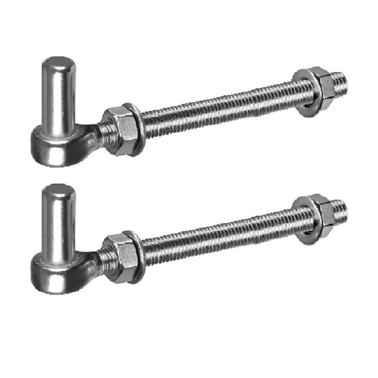 Pair Of J Bolt Gate Hinges Steel Metal Farm Gate Hinges  Smooth Swing Gate Hinges  Quick Installation for Rusts Frees Use