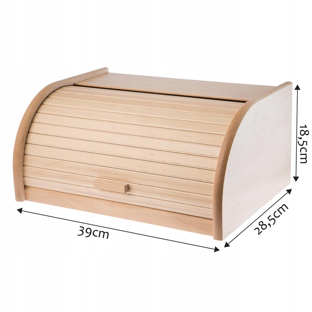 KADAX Brotdose Holz für Brot Gebäck Natur Groß