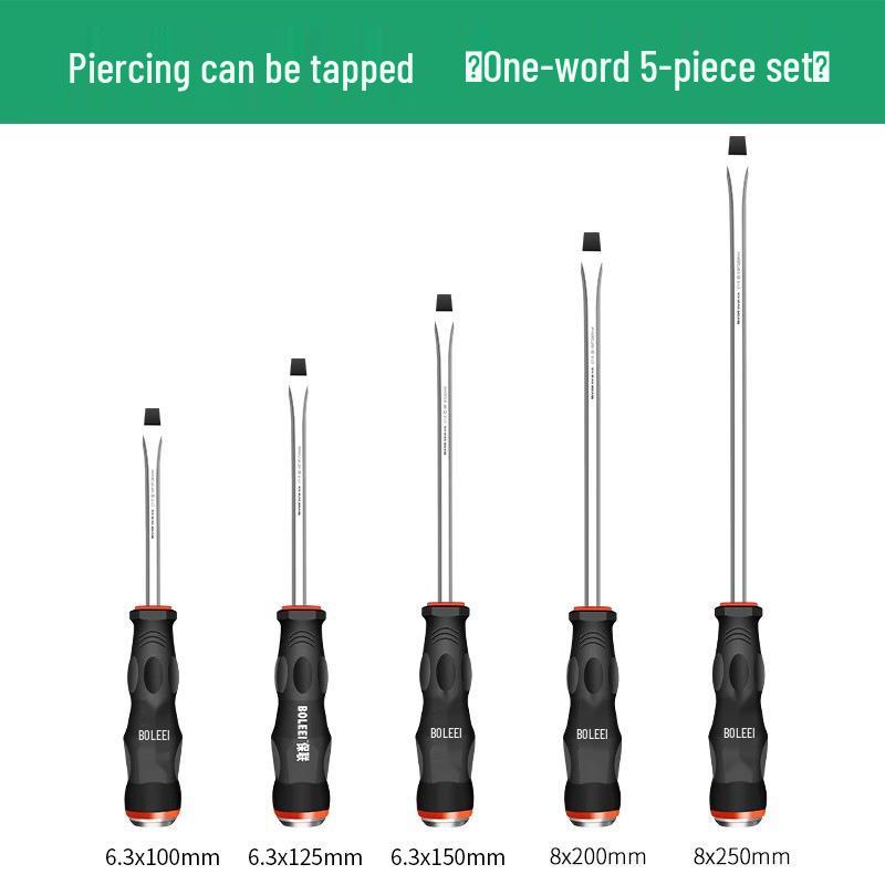 Multi-Function Screwdriver Set: Cross-Head, Slotted, Torx, Hammerable Flat-Head Tools