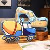 Macchina della Polizia Cartone Animato Camion dei Pompieri Escavatore Peluche Giocattoli Bambola Imbottita Cuscini da Abbraccio Cuscino per Sedia Bambini Ragazzi Regali Decorazione Stanza