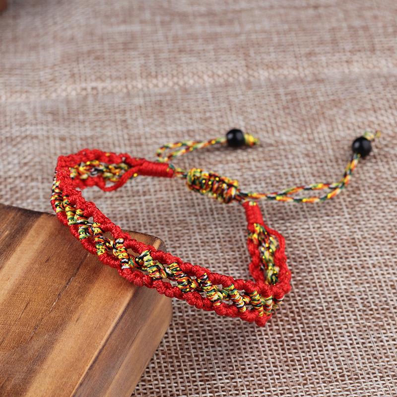 Noter Handmade Braided Lucky Red Thread Bracelet Adjustable Ethnic Braslet Men Women Friendship Braclet Yoga Meditation Brazalet