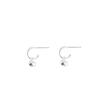 Little Silver Bean~ Wind Simple Premium Sense Full Body Sterling Silver Niche Earrings, Solid Bean Versatile Stud Earrings Women