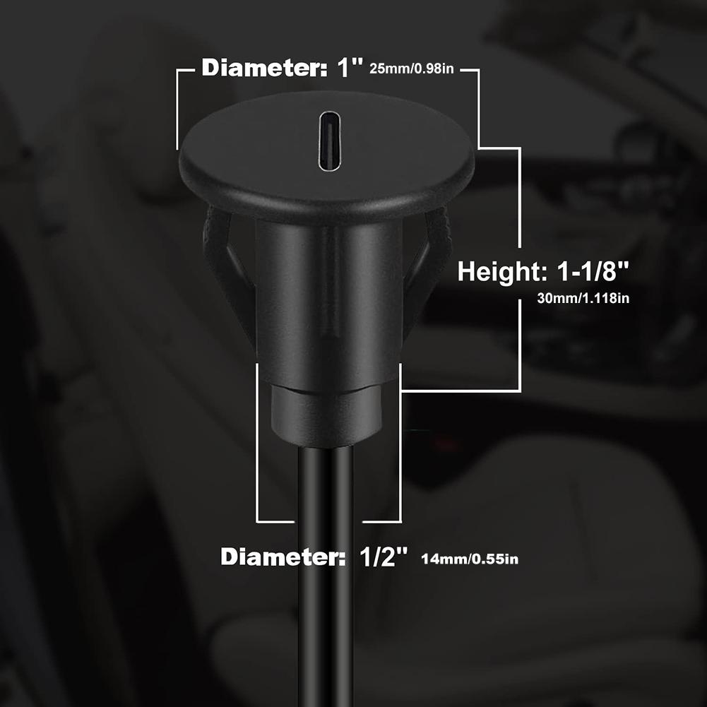 1M USB 3.0 Male To Type C 3.0 Female Flush Mount Panel Mount Extension Data Cable Waterproof Panel Mount Cable for Car Dashboard