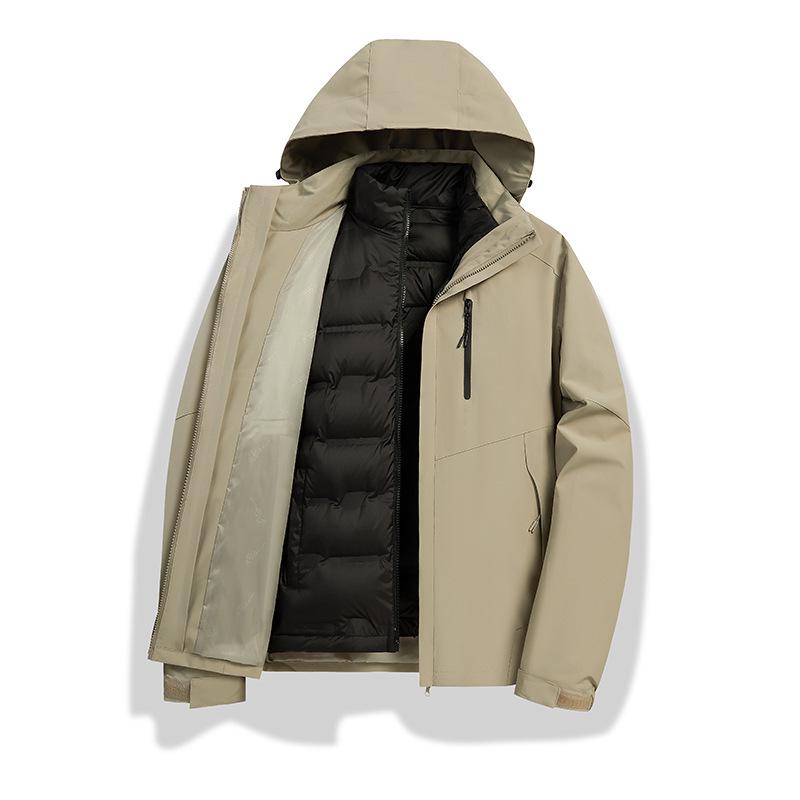 Autumn/Winter 2024 High-End Windproof Jacket with Three-Proof Fabric & 90% White Duck Down Liner for Couples