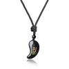 Onyx Black Tortoise Four Divine Beasts Magatama Amulet Adjustable and [KOAI] Carving, Health, Longevity, Relationships, Pendant/Necklace, Length,