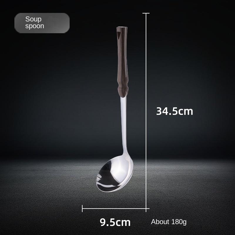 HANYANG 201 Stainless Steel Cookware Spatula Kitchen Utensils Spatula Soup Ladle Funnel Cookware Set of Six Sets
