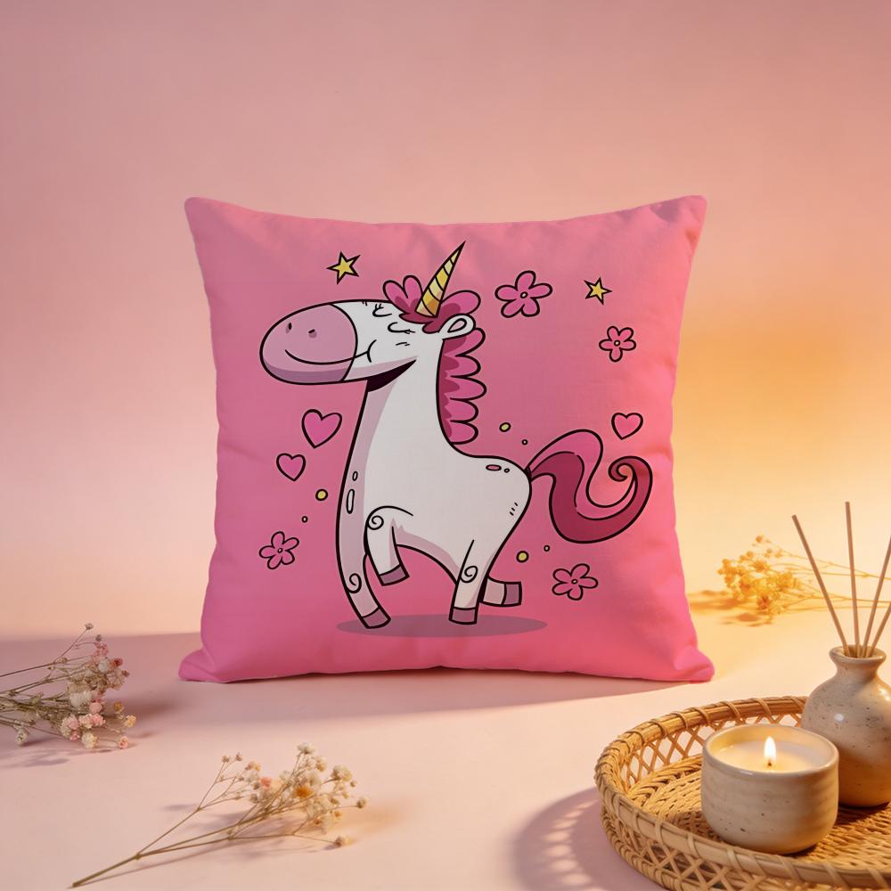 Magical Unicorn Fantasy Cushion Cover Comfortable Durable Pillow Cover MultiScene for Home Office Car Sofa