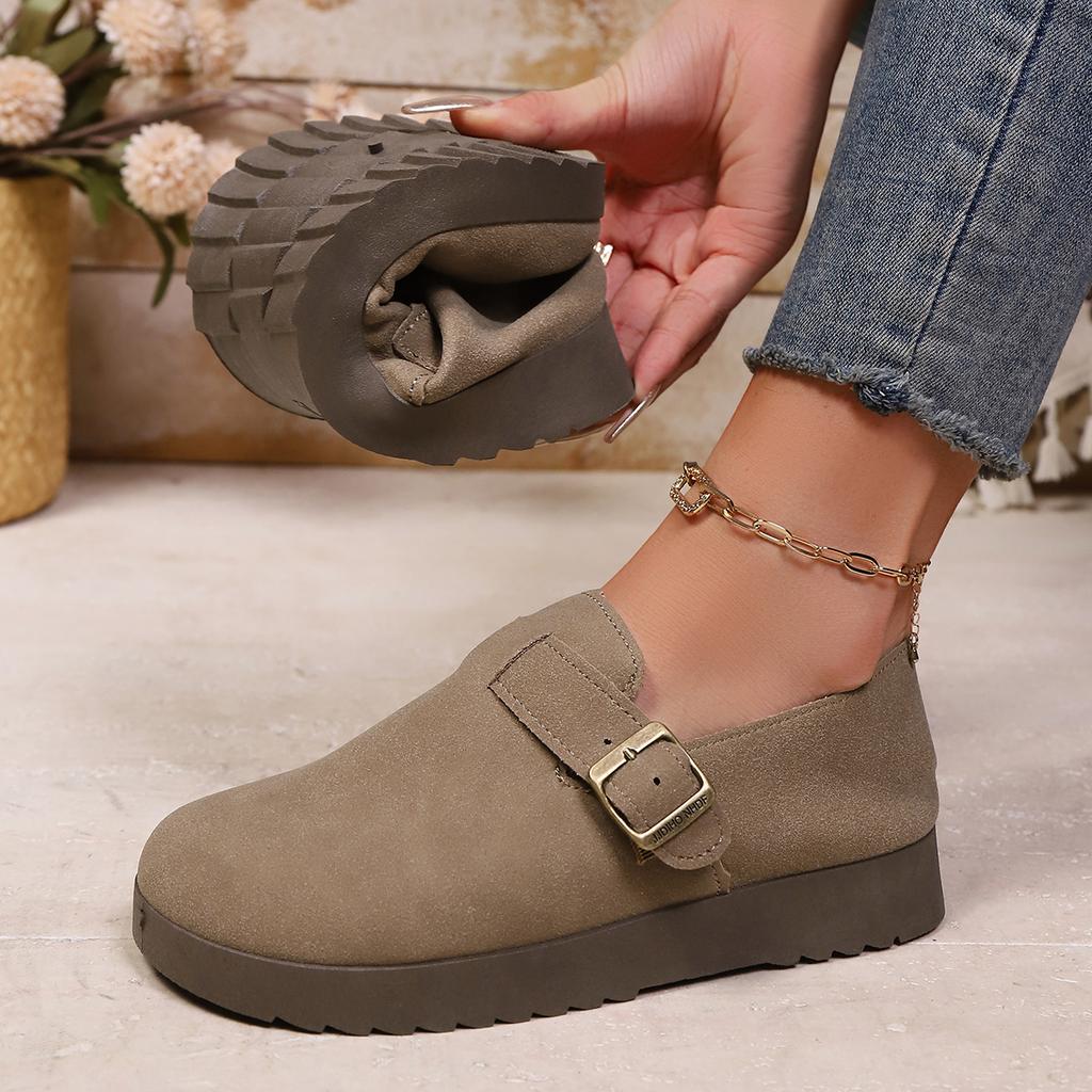 Women Sneakers Spring/Autumn Fashion Buckle Single Women Shoes Solid Color  Casual Comfortable Loafers Outdoor Sneakers Women