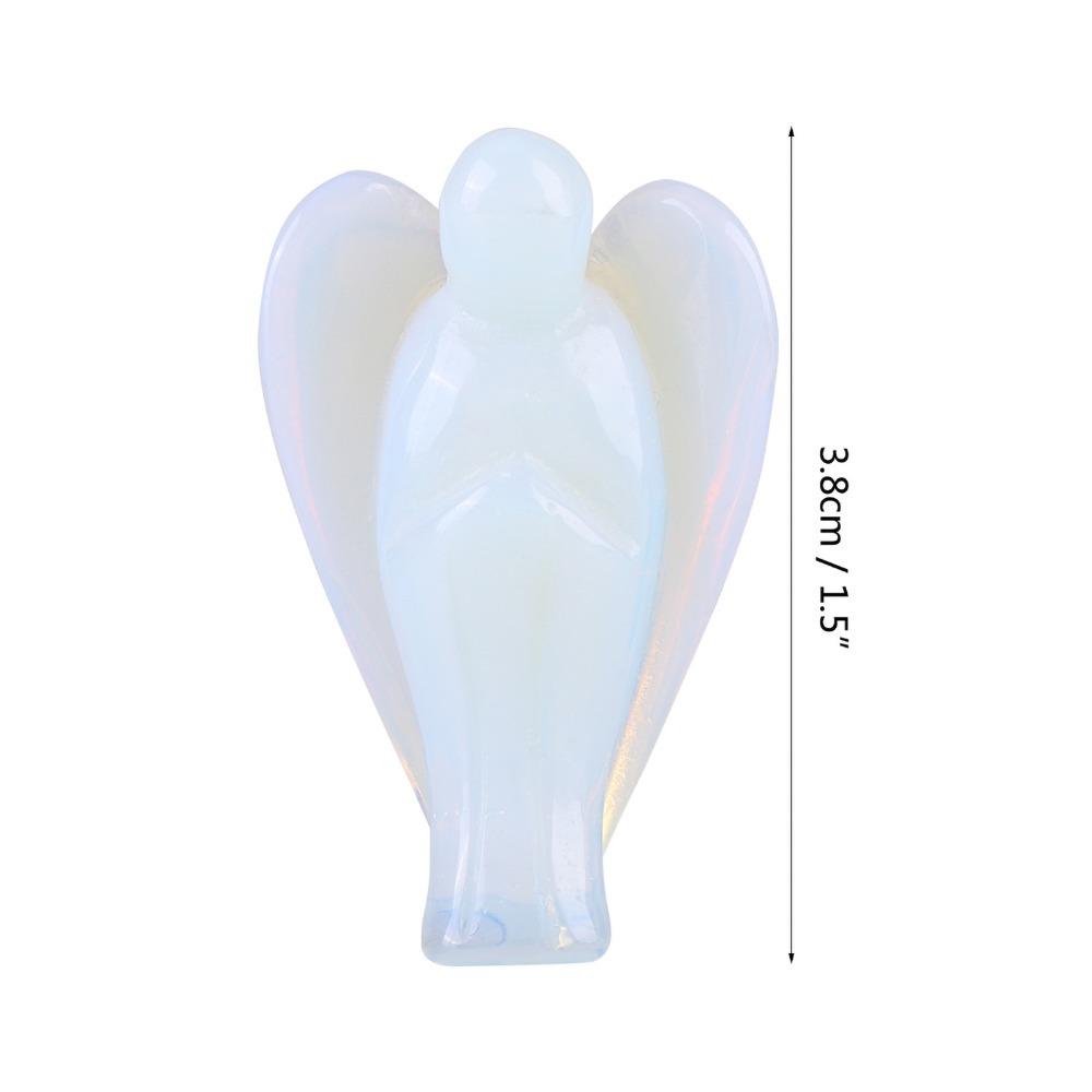 Crystal Opalite Crystal Angel Polished Angel Stone Crystal Guardian Angel Office Desk Decor