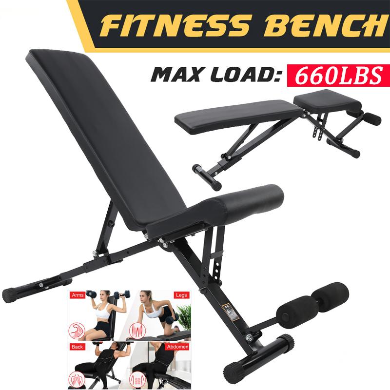 Weight Bench, Adjustable Strength Training Bench For Full Body Workout