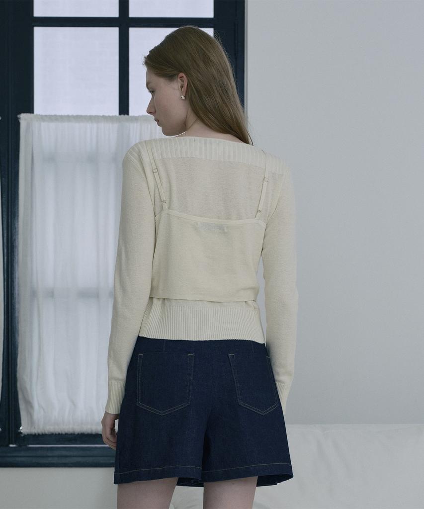 JUCYJUDY Linen Bustier Knit Set J1Kt121A
