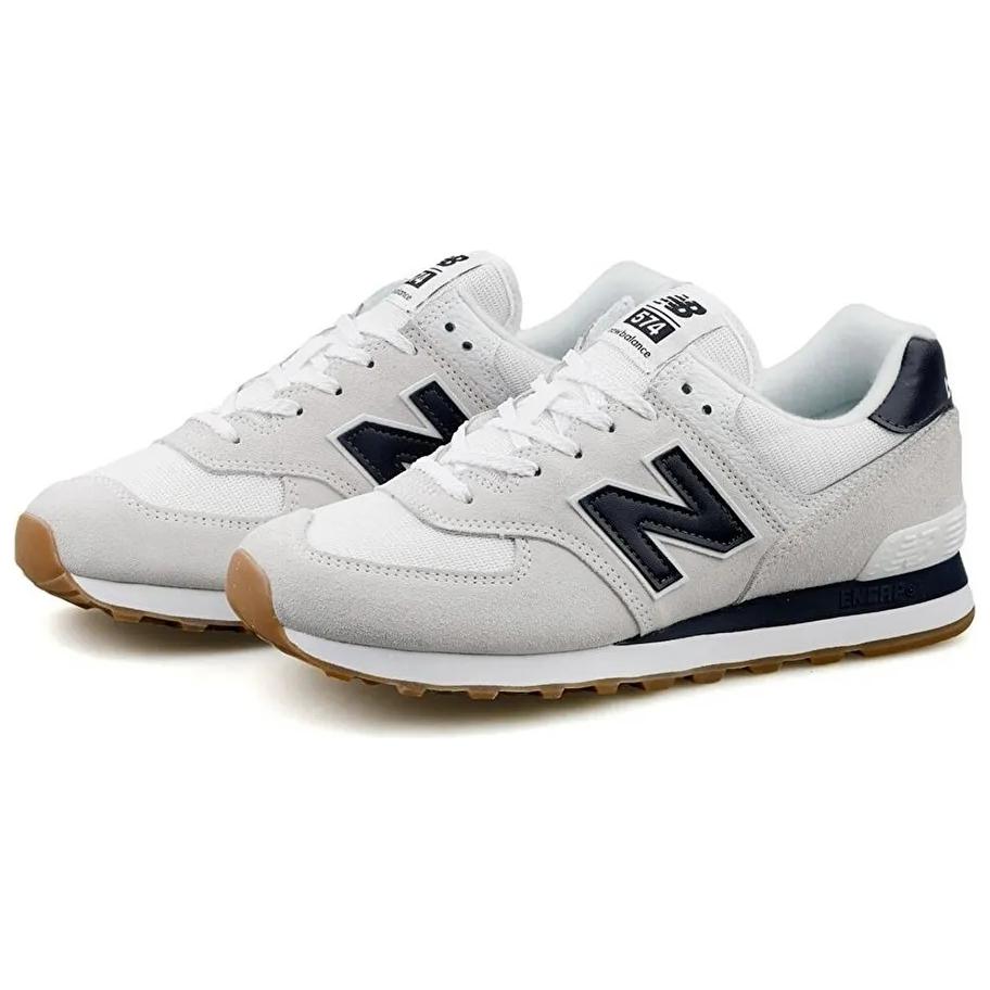 New Balance 574 White Navy Gum Unisex Sneakers Grey ML574TF2