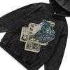 American Retro Trendy Brand Hooded Sweater 420G Heavy Digital Direct Injection Printing Washed Hoodie Men