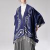 Women Fashion Printing Tassel Shawl Winter Warm All-match Cloak Scarf