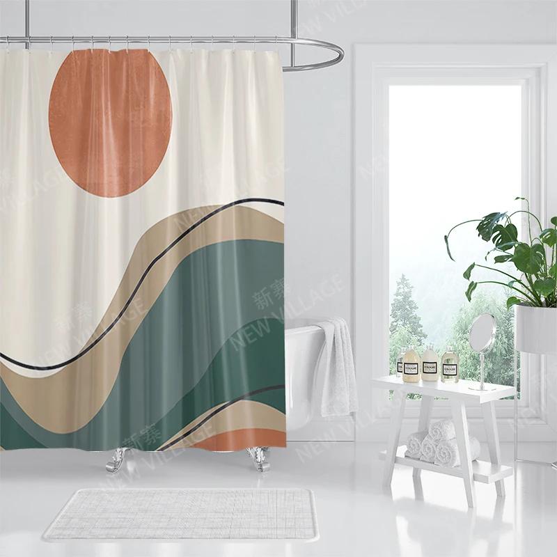 Vodotěsný látkový sprchový závěs Koupelnové závěsové doplňky 180x200 Koupelnový závěs do sprchy 240*200 severský boho dekor 240x200