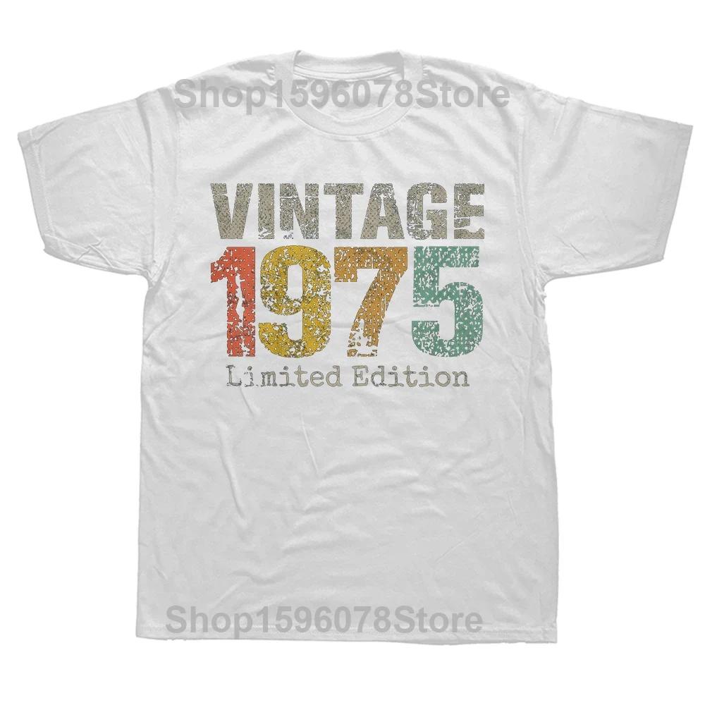 Funny 49 Year Old Vintage 1975 Limited Edition T Shirts Summer Streetwear Short Sleeve Birthday Gifts T-shirt Mens Clothing