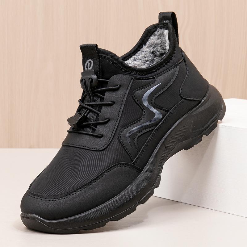 

Fleece and Thickened Cloth Shoes, Men s Waterproof and Anti-slip Shoes, Soft-soled Sports Shoes 39