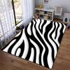 Black and White Zebra Stripe Pattern Carpet for Modern Home Decor Suitable for use as an anti-slip for living room bedroom sofas