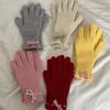 Cute Woolen Knitted Woolen Five Finger Gloves for Women To Keep Warm In Winter  Touch Screen  Split Finger Riding Trend
