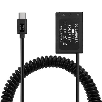 HangTon USB C - LP-E17 Dummy Battery for Canon EOS R8, T6s, T6i, T7i, X8i, SL2, 800D, 9000D Cameras (9V/12V PD, Compatible with DR-E18)