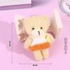 Blush Bear Doll Keychain: Cute Skirt Plush Heart Bag Charm Gift