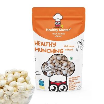Healthy Master Roasted Salted Makhana (Fox Nuts) – 120 GM | Keto, Diabetic & Jain Friendly | Rich Calcium, Gluten Free, Tasty & Crispy