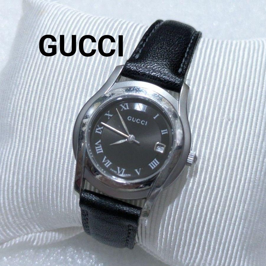 Used GUCCI Gucci 5500L watch date quartz black working item