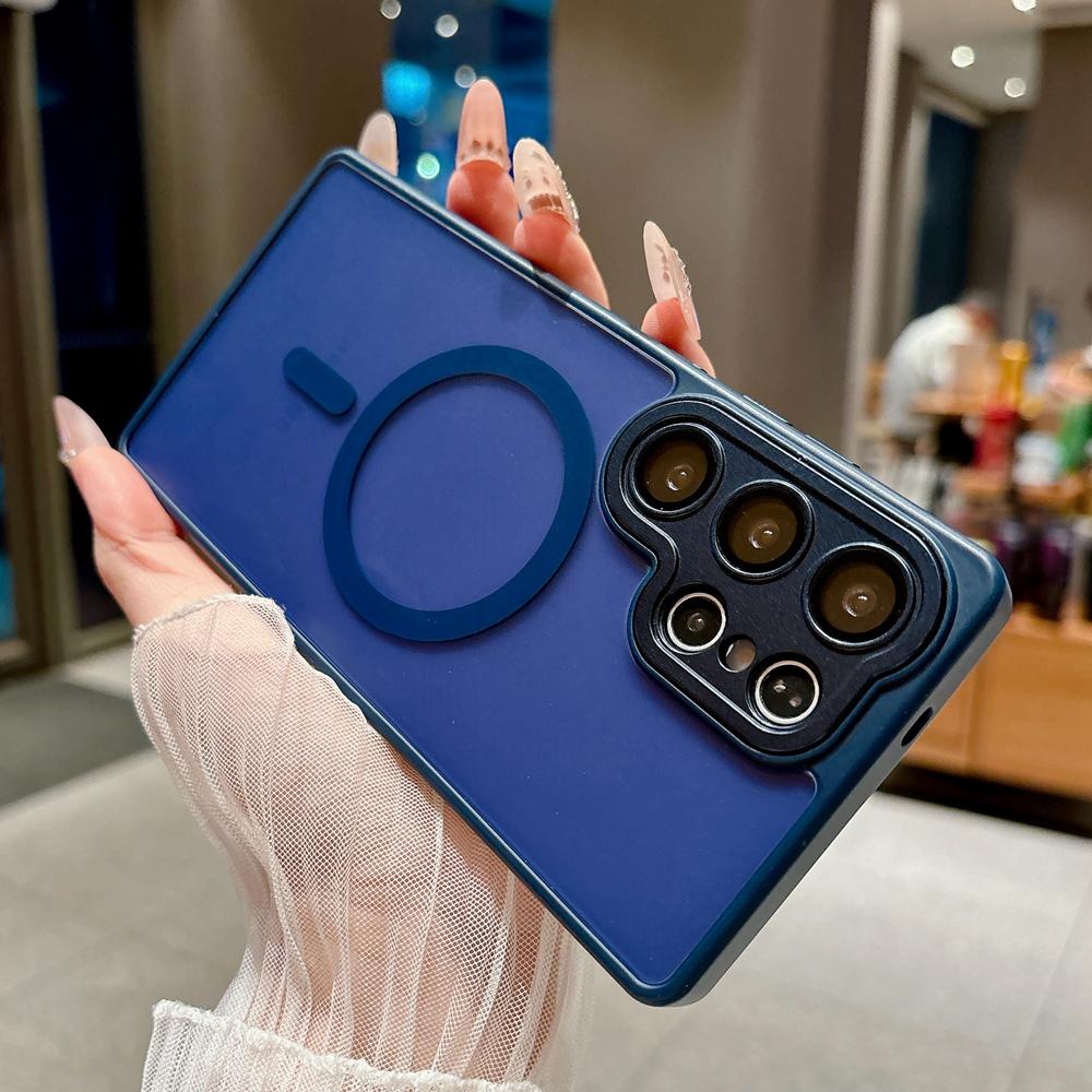 KEYSION Luxury Matte Translucent Magnetic Case for Samsung Galaxy S25 S26 Ultra 5G S26+ S25 FE Shockproof Armor Phone Cover