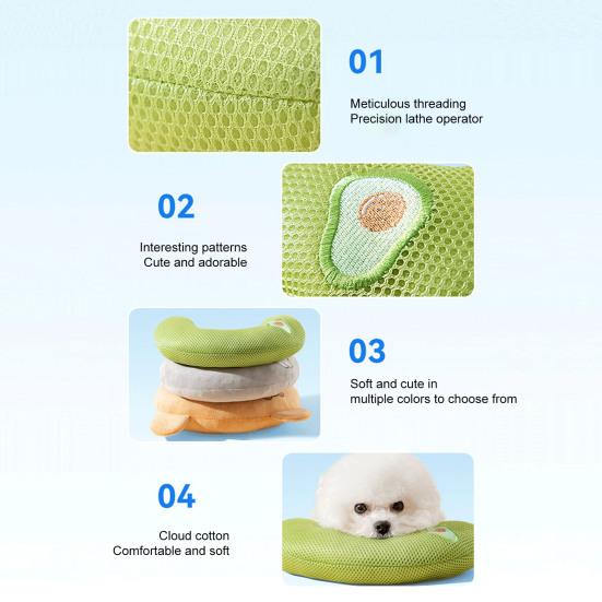 Cat Pillow for Indoor Cats Soft Fluffy Cat Calming Pillow Half Donut