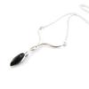Les Trésors De Lily [J0875] - Silver Necklace 'Jesse Noir De Jais' Silver-black (rhodium-plated) - 45x30 Cm