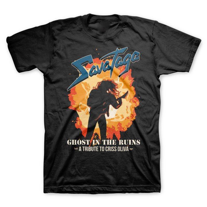 Vtg Savatage Ghost In The Ruins Cotton Black Full Size Unisex Shirt PS33 Unisex T-Shirt S