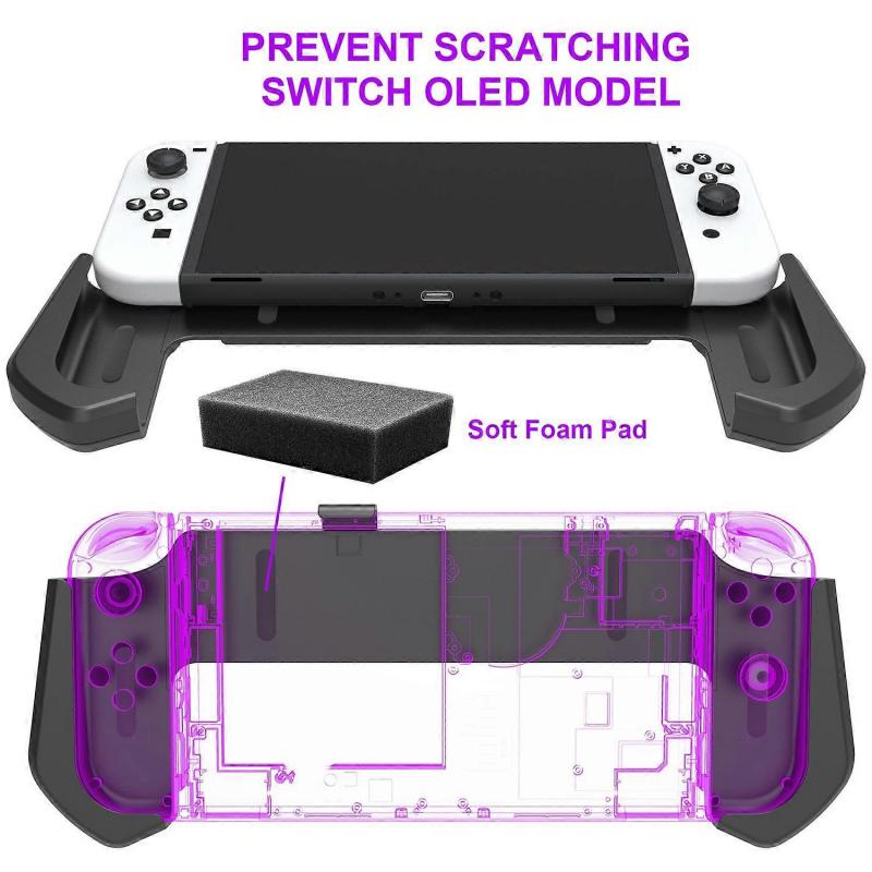JYS JYS-NS232 für Nintendo Switch OLED-Spielekonsole, rutschfeste, steckbare Basisgriffhülle