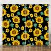 Flower Series Sunflower Digital Printing Curtain Blackout And Punching