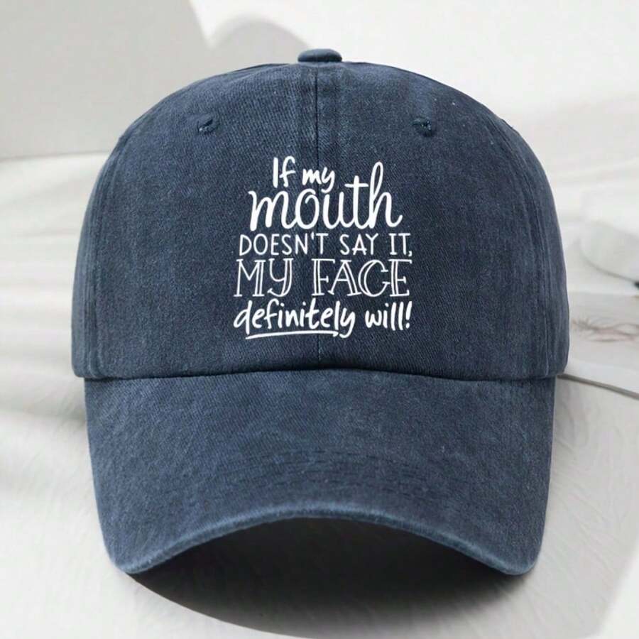 Unisex Retro Baseball Cap With Funny Saying Adjustable Dark Gray Hat For Adults Casual Outdoor Sports