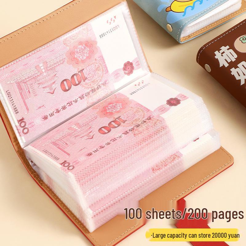 Kapybara 2025 Zámek na heslo Peněžní desky A6 Album pro finanční řízení