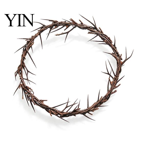 Crow Wreath Decoration Thorns Wreath, Realistic Spiked Branches, Halloween Horror Theme Decoration, Door Hanging Dead Branch Spooky for Haunted House